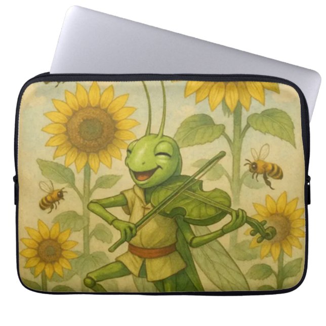Capa Para Notebook Serenada de Verão: O Gateiro Gateiro Feliz (Frente)