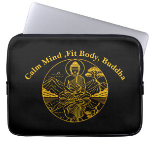 Capa Para Notebook Serene Buda Figura Refletindo em Águas Tranquilas
