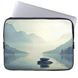 Capa Para Notebook Serenidade do Lago Tranquil Mountain