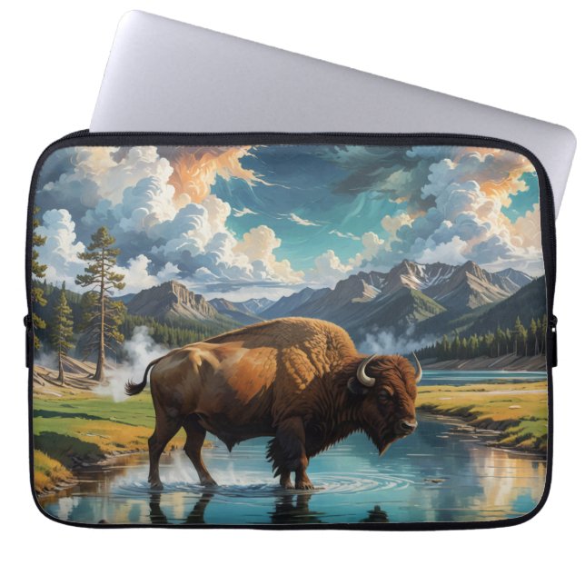 Capa Para Notebook Serenidade em Selvagens - Buffalo (Frente)
