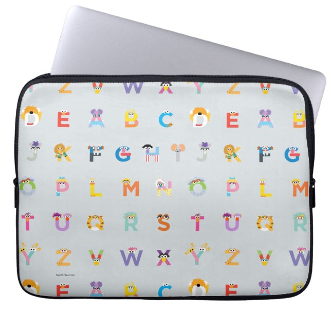 Capa Para Notebook Sesame Street | Letras do Alfabeto (Frente)
