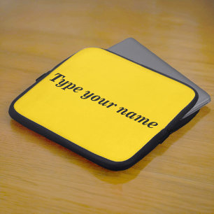 Capa Para Notebook Seu Nome na Capinha de Laptop Amarela