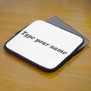 Capa Para Notebook Seu Nome na Capinha de Laptop Branca