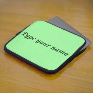 Capa Para Notebook Seu Nome na Capinha de Laptop Verde Claro
