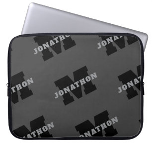 Capa Para Notebook Seu nome ou nome comercial Cinza Masculina Moder
