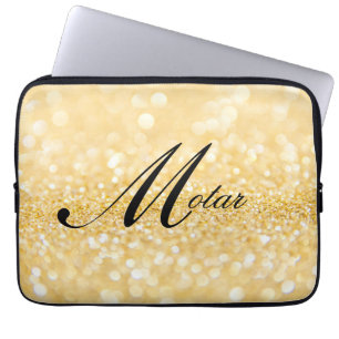 Capa Para Notebook Seu Nome Personalizado estilo Dourado