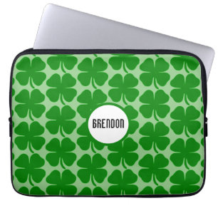 Capa Para Notebook Shamrocks Verdes Personalizados de Bolsa de laptop