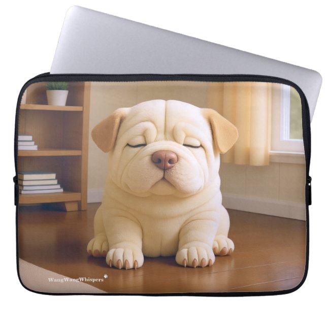 Capa Para Notebook Shar Pei Puppy - Soft Serenity by WangWang (Frente)