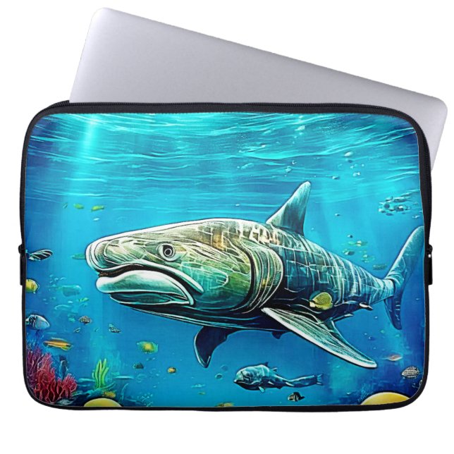 Capa Para Notebook Shark Ocean Predator Art (Frente)