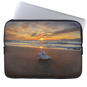 Capa Para Notebook Shell na praia na ilha do por do sol Kos