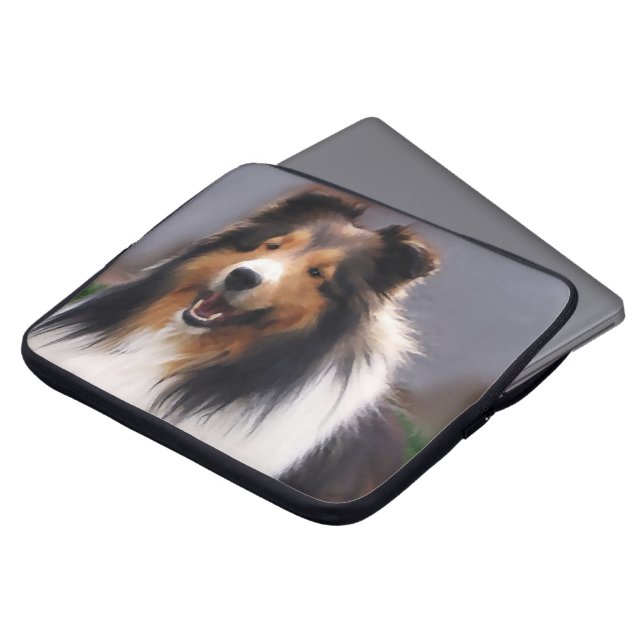 Capa Para Notebook Shetland Sheepdog Art (Frente Topo)