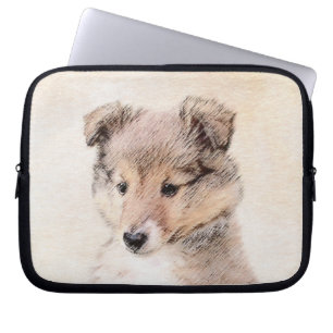Capa Para Notebook Shetland Sheepdog Puppy Pintura Original
