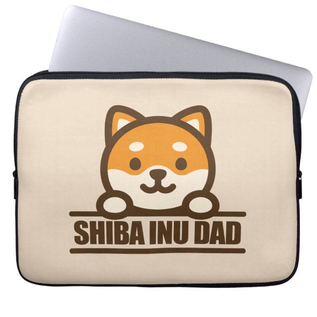 Capa Para Notebook SHIBA INU DAD - Proud Shiba Inu Father Design (Frente)