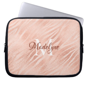 Capa Para Notebook Shimmer de Impressão de Animais Rosa-Blush Moderno