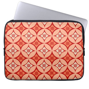 Capa Para Notebook Shippo com Flower Motif, tangerina laranja