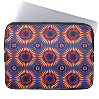 Capa Para Notebook Shweshwe circular africano roxo laranja