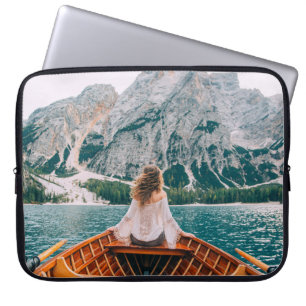 Capa Para Notebook Silhouette Woman Alpha Lake Nature
