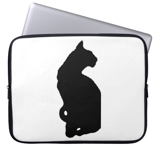 Capa Para Notebook silhueta de shorthair americana (Frente)