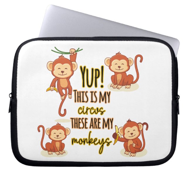 Capa Para Notebook Sim! Este é meu circo Estes são meus quatro macaco (Frente)