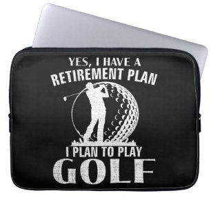 Capa Para Notebook Sim Eu Tenho Um Plano De Aposentadoria Golfe Golfe