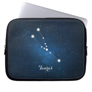 Capa Para Notebook Símbolo Astrologico Azul Nebula Taurus Zodiac