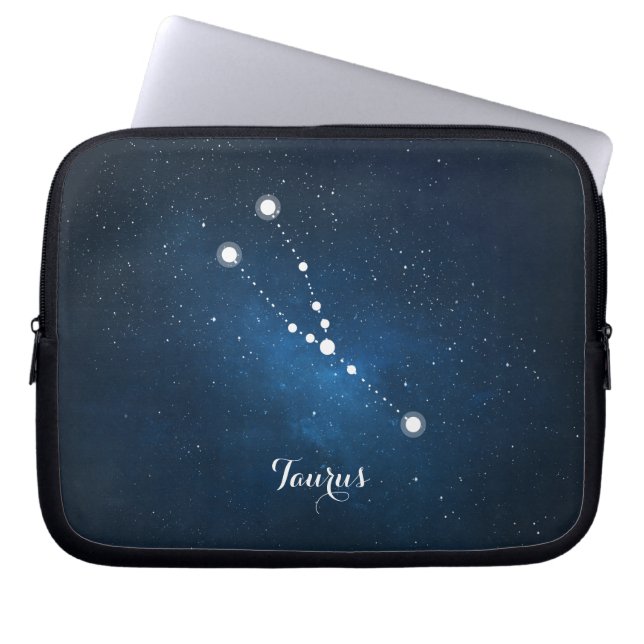Capa Para Notebook Símbolo Astrologico Azul Nebula Taurus Zodiac (Frente)