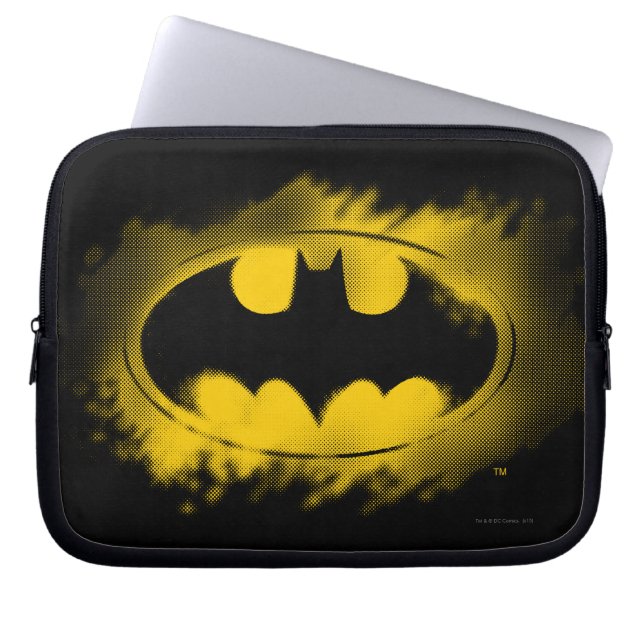 Capa Para Notebook Símbolo Batman | Logotipo preto e amarelo (Frente)