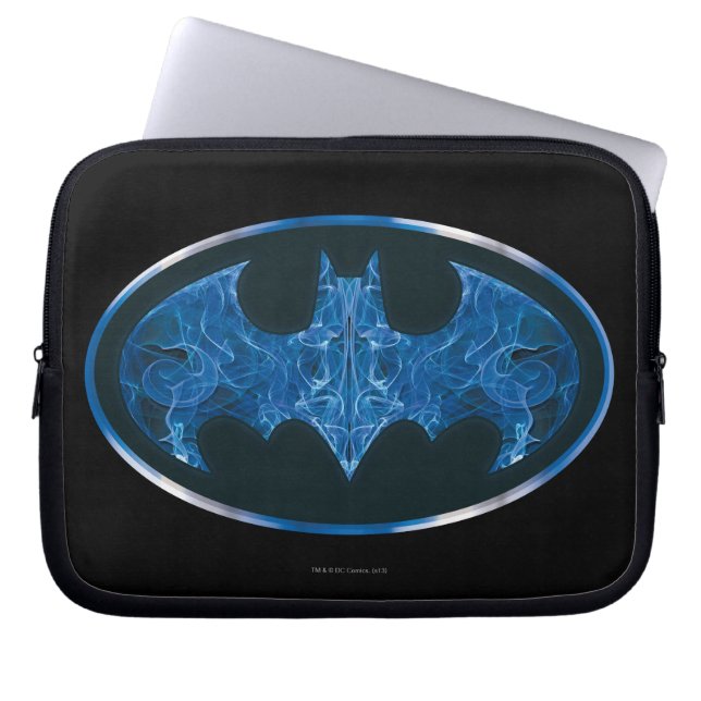 Capa Para Notebook Símbolo Blue Smoke Bat (Frente)