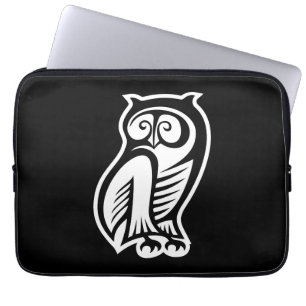 Capa Para Notebook Símbolo Coruja Branco