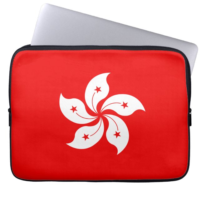 Capa Para Notebook Símbolo da Orquídea Branca da Bandeira de Hong Kon (Frente)