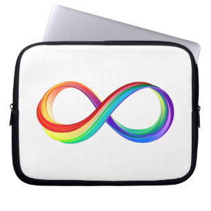 Capa Para Notebook Símbolo de Infinidade Arco-Íris em Camadas