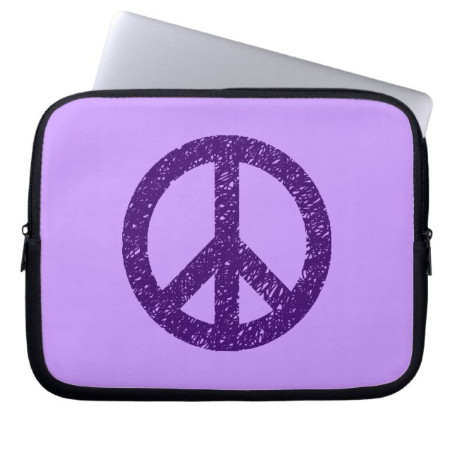 Capa Para Notebook Símbolo de paz tencioso - Púrpura Dp em Lilac (Frente)