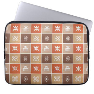 Capa Para Notebook Símbolos Afro-Geométricos de Adinkra