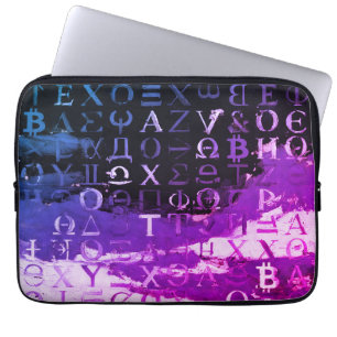 Capa Para Notebook Símbolos de Bitcoin (Estilo: Miami Purple - 14)