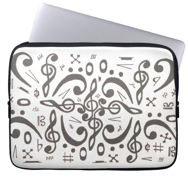 Capa Para Notebook Símbolos Musicais (Frente)