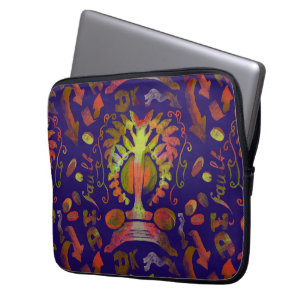 Capa Para Notebook Simetria de Espelho Psicodélico Abstrato Art