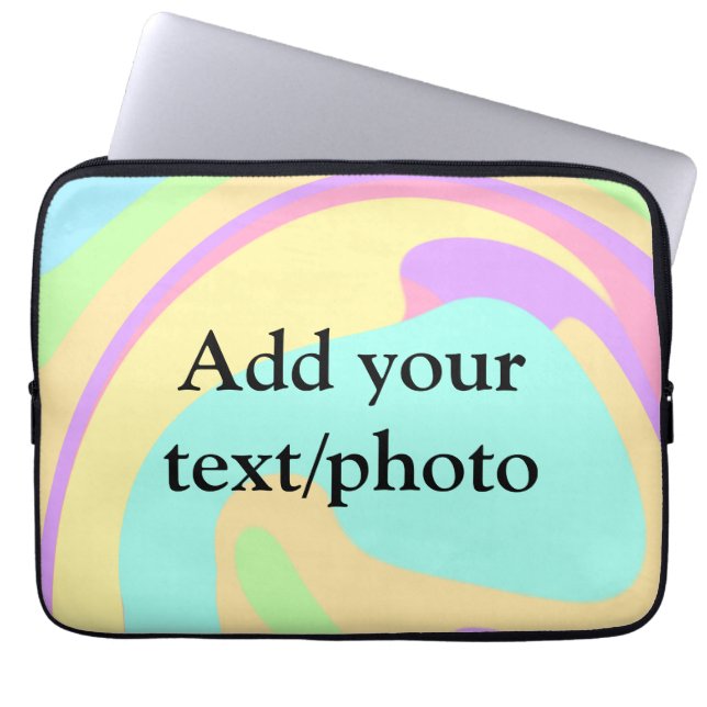 Capa Para Notebook Simples acrilato de fluido adicione seu nome de te (Frente)