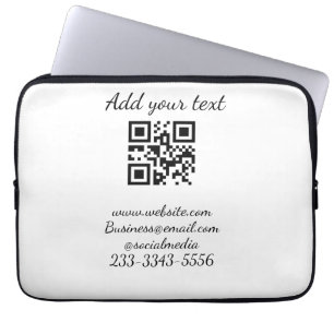 Capa Para Notebook simples código QR personalizado adicionar seu nome