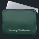 Capa Para Notebook Simples Emerald Green Professional<br><div class="desc">Esses minimalistas simples podem ser personalizados para incluir um nome ou qualquer texto de sua escolha. Se você não quer texto e prefere apenas um vazio,  então você pode simplesmente excluir o texto.</div>