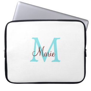 Capa Para Notebook simples minimalista adicione nome monograma rosa v