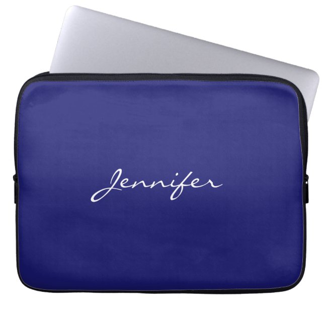 Capa Para Notebook Simples Planeta Azul Moderno Midnight (Frente)