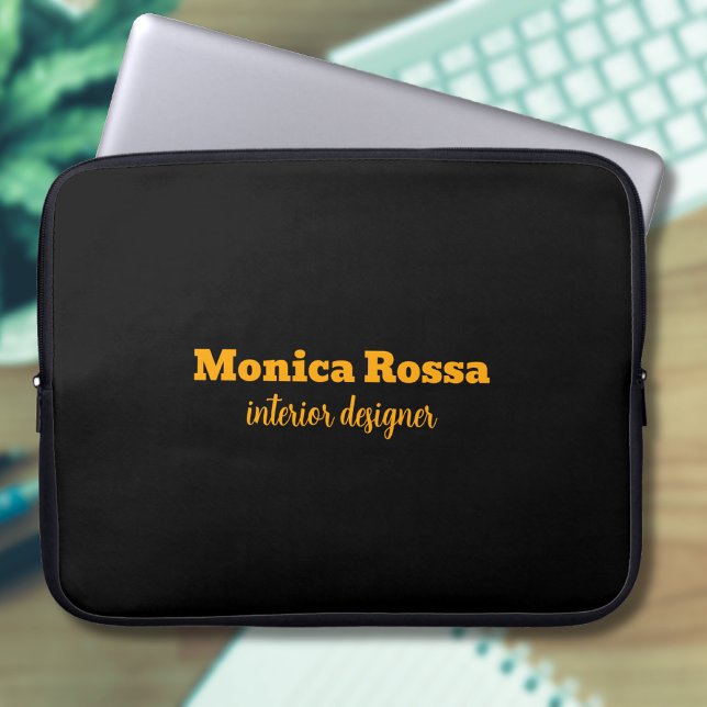 Capa Para Notebook Simples profissional Neon Orange Black (Criador carregado)