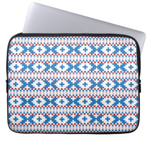 Capa Para Notebook Sinais antigos letões, arte folclórica azul, ver