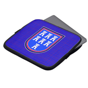 Capa Para Notebook Sinal Azul Saxônico Vermelho