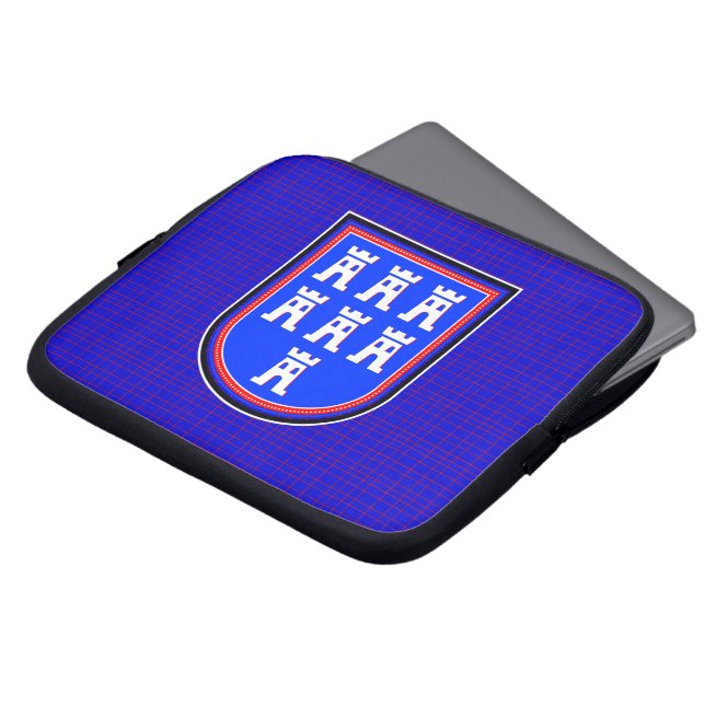Capa Para Notebook Sinal Azul Saxônico Vermelho (Frente Topo)