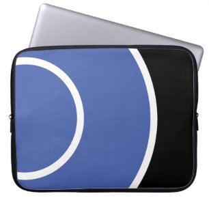 Capa Para Notebook Sinal branco suave e divertido Onda fundo preto