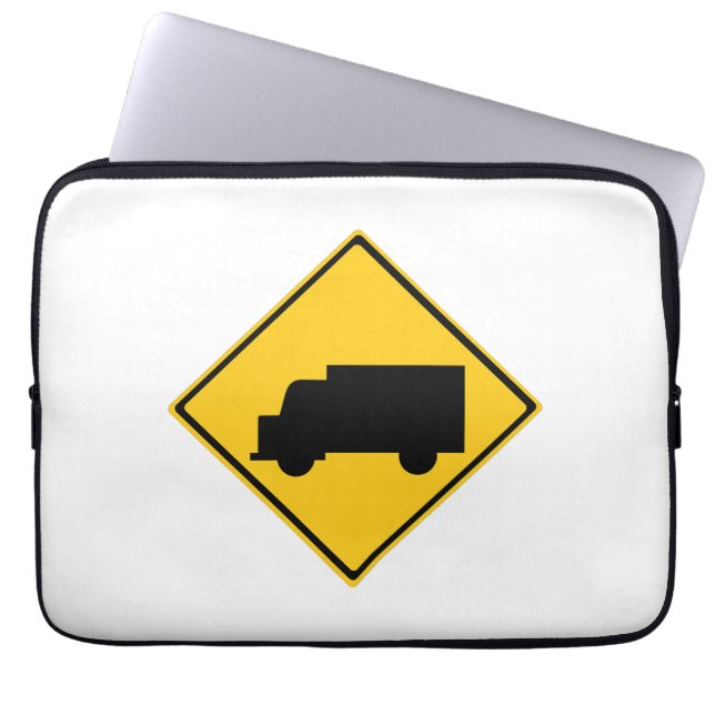 Capa Para Notebook Sinal de aviso de caminhão rodoviário (Frente)
