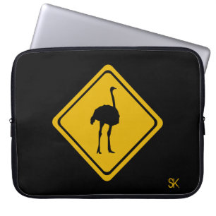 Capa Para Notebook sinal de estrada avestruz