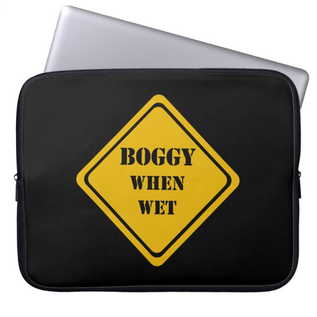 Capa Para Notebook sinal de estrada "boggy when wet" (Frente)