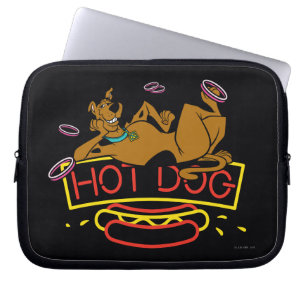 Capa Para Notebook Sinal de néon do cachorro quente de Scooby-Doo